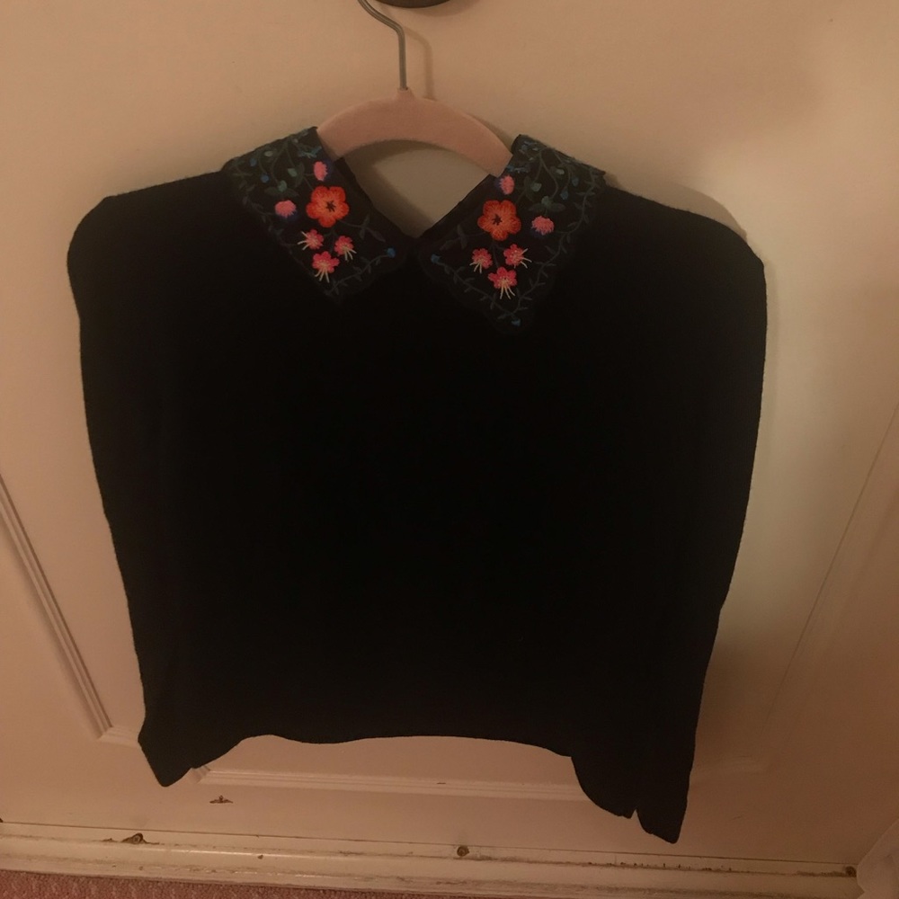 Club Monaco embroidered collared sweater